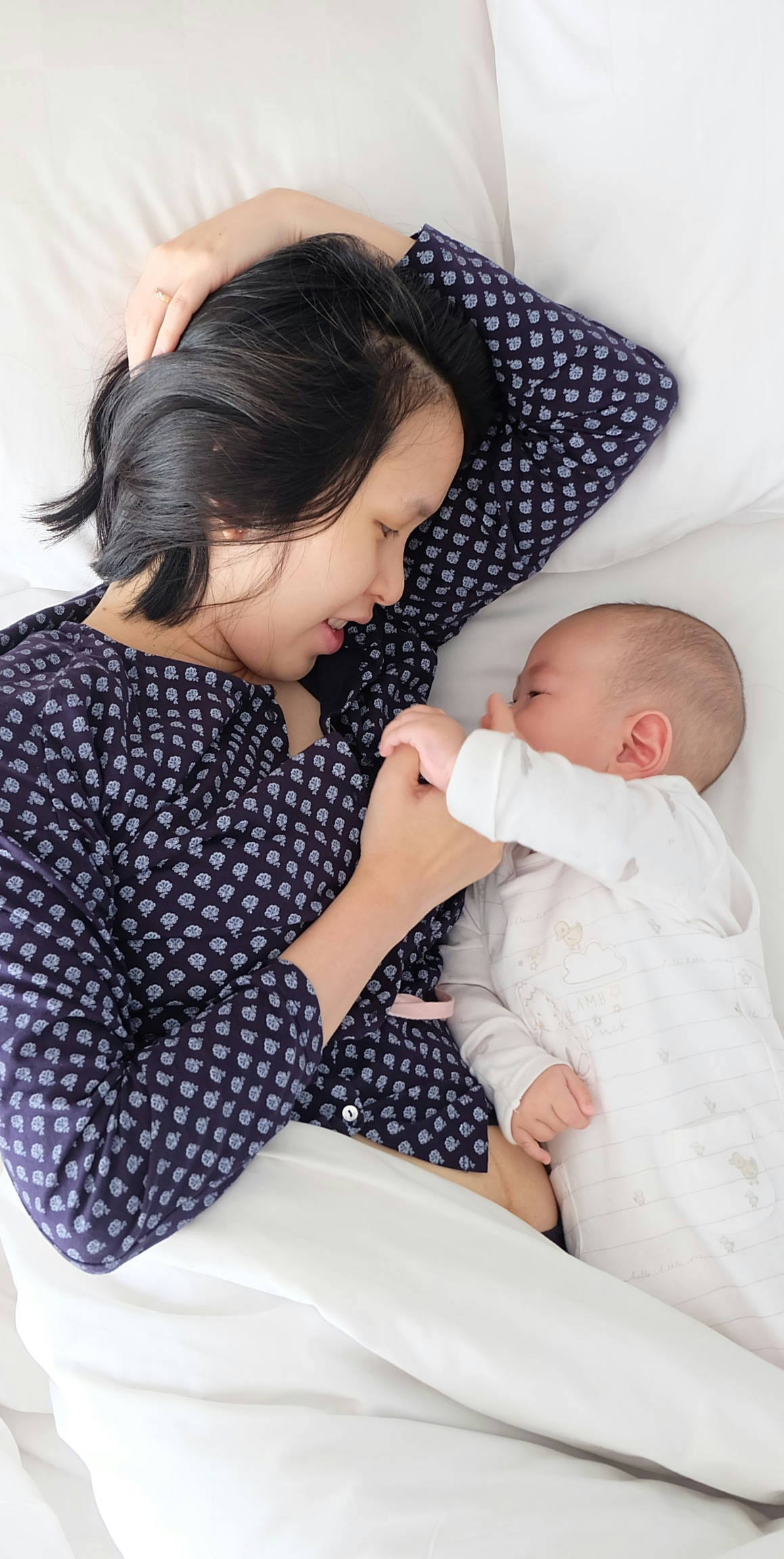 Mother and her newborn baby